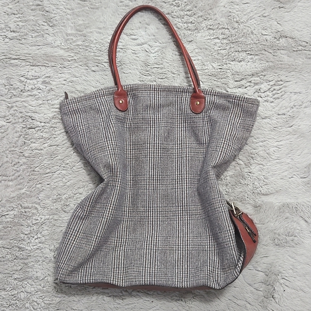 Regent Seven seas hounds tooth pattern voyager tote bag
